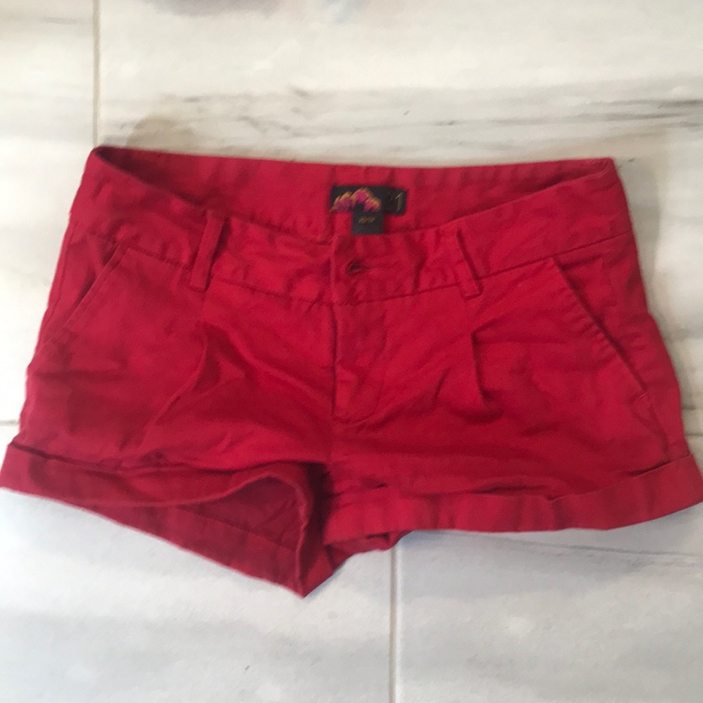 Forever 21 red summer shorts